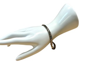 lot 45G image: Vintage Woven Sterling Silver 9 Bracelet