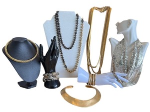 lot 20K image: Gold and Silver Tone Fashions  A Fun Mix of Jewelry in Silver and Gold Tones