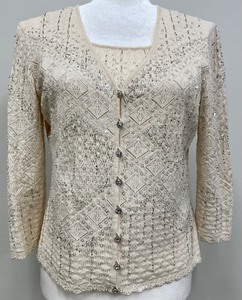 lot 8 image: Escada V-Neck Sweater Set - Size 36