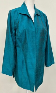 lot 20 image: Lovely Chicos Turquoise Green Open Front Jacket - Size 1