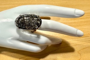 lot 5J image: Sterling Silver Rutilated Quartz Ring