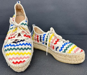 lot 16 image: Adorable Loeffler Randall Alfie Platform Espadrilles with Rick-Rack - Size 38 - (7 12)