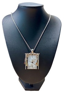 lot 31J image: Gems en Vogue II Sterling Silver & Palladium Cameo Pendant with Chain