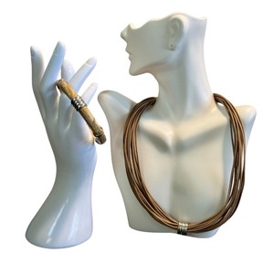 lot 39J image: Leather Necklace and Whitney Kelly Stone and Sterling Bracelet