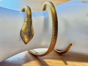 lot 101C image: Vintage Brass Snake Coil Bracelet