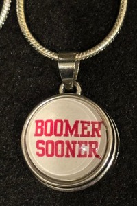lot 136X image: Boomer Sooner Sterling Silver Snap Necklace
