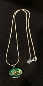 lot 176X image: North Dakota State University Sterling Silver Snap Necklace