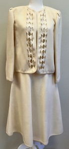 lot 50 image: Vintage Louis Fraud Jacket and Skirt Set - Size 42