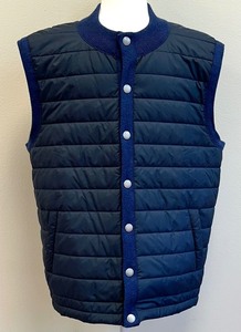 lot 55 image: Barbour Mens Gilet Navy Quilted Vest - Size XL