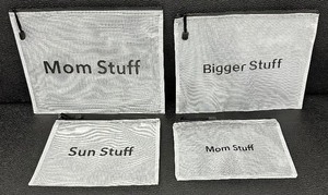 lot 120 image: Adorable Plastic Zip Storage Bags - Set of Four