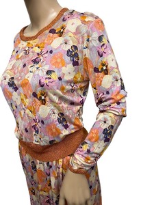 lot 68 image: Missoni Floral Silk Dress and Top Ensemble Made in Italy - Vintage