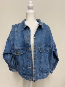 lot 113 image: Vintage Blue Denim Jacket with Brass Button Accents