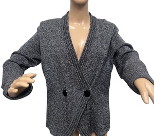 lot 62 image: The Michael Collection Womens Size L Black and White Knit Cardigan