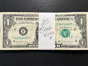 25 $1 Dollar Star Notes