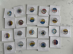 lot 180 image: Colored State Quarters