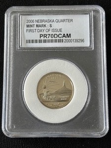 lot 143 image: 2006-S Nebraska State Quarter Proof PCC PR70 Deep Cameo