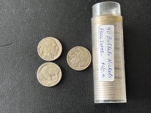 lot 148 image: Roll of Buffalo Nickels