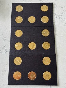 lot 154 image: Gold Plated State Quarters