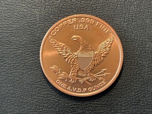 lot 82 image: 1 Ounce .999 Fine Copper Round Giganotosaurus