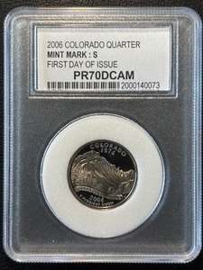 lot 80 image: 2006-S Colorado State Quarter Proof PCC PR70 Deep Cameo