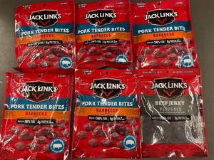 lot 11 image: Collection of Jack Links Meat Snacks Pork Tender Bites and Beef Jerky