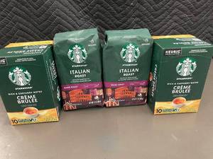 lot 117 image: Starbucks Italian Roast and Crme Brulee Coffee Bundle
