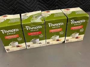 lot 134 image: Panera Bread Coffee Pods - Cinnamon Roll & Colombian Blends