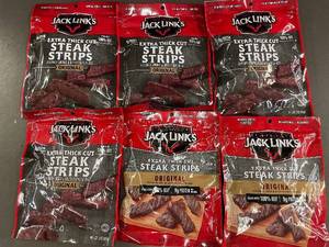 lot 168 image: Collection of Jack Links Steak Strips - Original Flavor