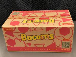 lot 394 image: Box of 24 Diana Bacorns BBQ Bacon Flavored Snacks