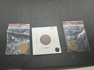 lot 22 image: 1889 IHead  (2) Better Date Lincoln Cents, VG 1920D and F 1918S