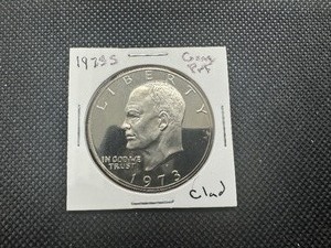 lot 33 image: 1973 S Gen Proof Clad Ike Dollar