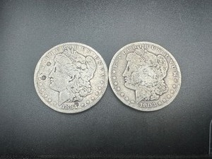 lot 37 image: (2) Circulated Morgan Dollars
