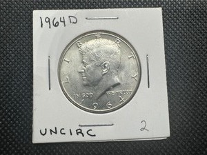 lot 51 image: 1964 D Uncirculated Kennedy Half