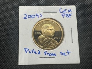 lot 64 image: 2004 S Proof Sacagawea Dollar