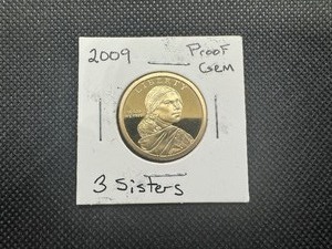 lot 66 image: 2009 Proof Sacagawea Dollar - 3 Sisters