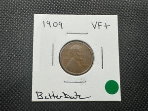 lot 87 image: 1909 Better Date VF Lincoln Penny