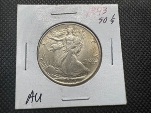 lot 95 image: 1943 High Grade Walking Liberty Half