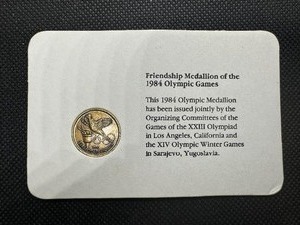 lot 123 image: 1984 Olympic Games Friendship Medallion