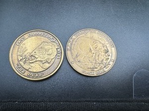 lot 125 image: Two Wildlife Collectors Medallions - Bass and Black Bear