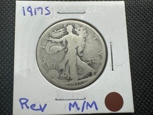 lot 102 image: 1917 S Better Date Walking Liberty Half