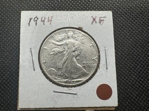 lot 107 image: 1944 XF Walking Liberty Half Dollar