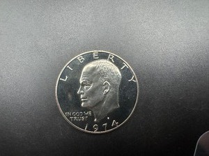 lot 112 image: 1974 S Clad Proof Eisenhower Dollar