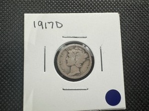 lot 115 image: 1917 D Better Date Mercury Dime