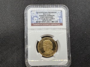 lot 138 image: 2011S 17th President Andrew Johnson Early Releases NGC PF69 Ultra Cameo