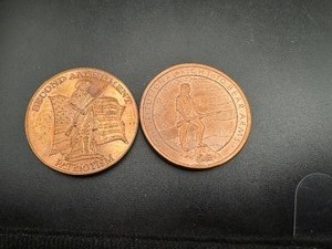 lot 139 image: Two Second Amendment 1oz Copper Rounds