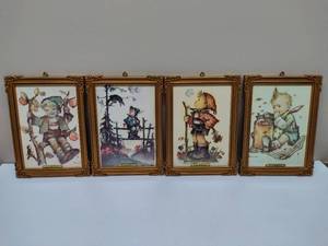 lot 26 image: Framed Hummel Figurine Prints