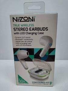 lot 31 image: Nizoni Wireless Stereo Earbuds wLED Charging Case