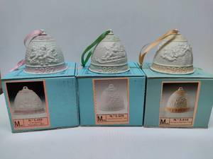lot 10 image: LLADRO Set of Three Porcelain Bells