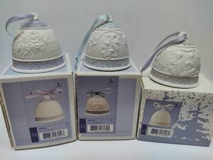 lot 12 image: LLADRO Set of Three Porcelain Bells