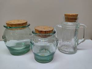 lot 46 image: Cork Lidded Glass Containers